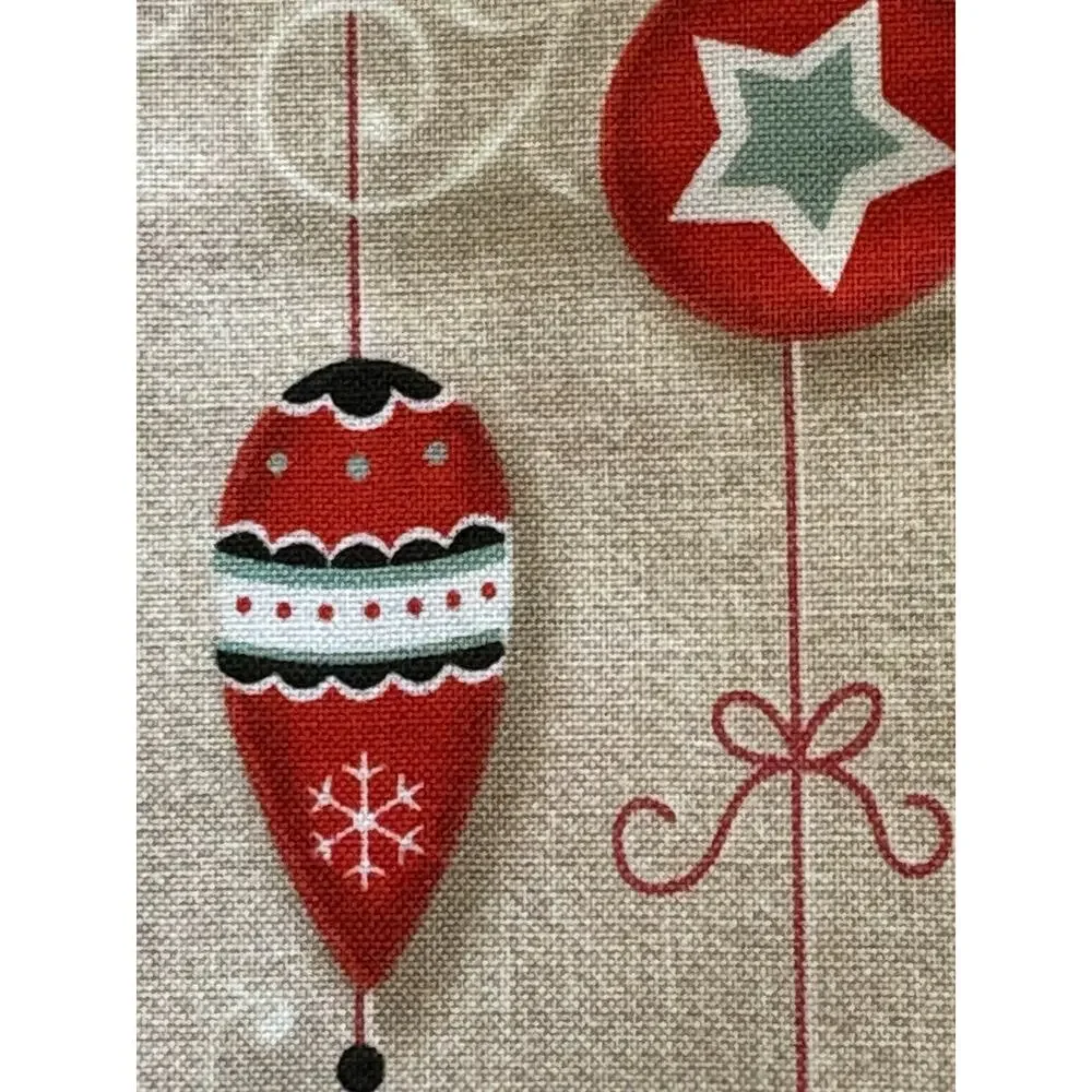 Christmas Ornaments Sewing Crafts Quilting Cotton Fabric 50” X 44”